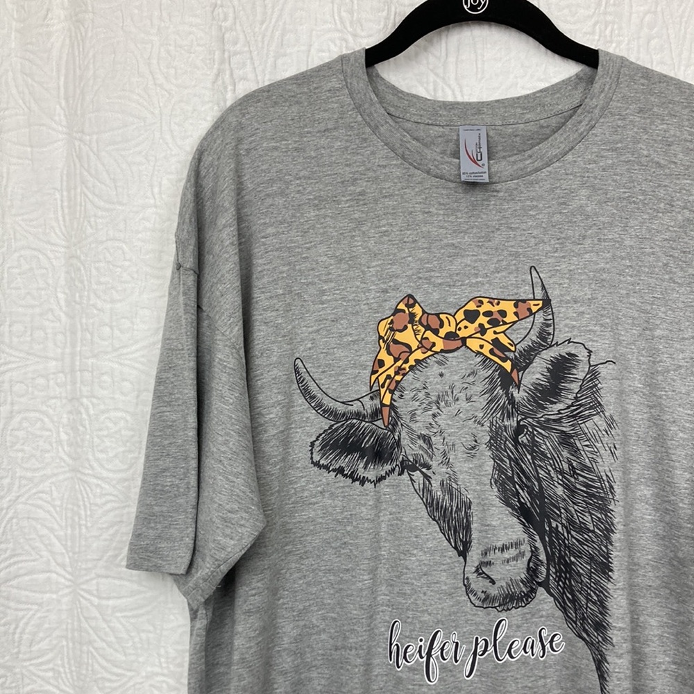 Cotton Heritage Women’s Heifer Please Graphic T-shirt sz XL - Picture 5 of 9